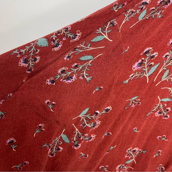 FREE PEOPLE Tree Swing Tank Top XS Key Hole Tunic Floral Boho Bohemian Pockets - Picture 9 of 14